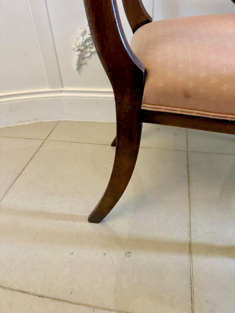 Antique Regency Mahogany Set of 6 Dining Chairs Including 2 Carvers - Image 22